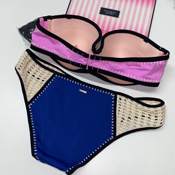 🔥🏖VICTORIA SECRET swimsuit The Fabulous/push-up cheeky New - Picture 8 of 8